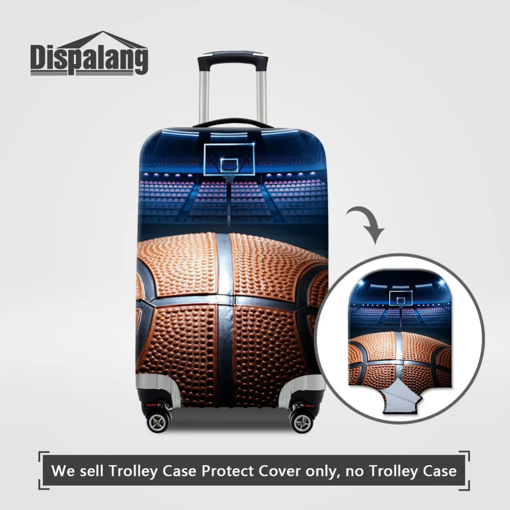 Dispalang Mens Suitcase Protective Covers Apply To 18-30 Inch Trolley Case Ball Print Elastic Stretch Travel Luggage Dust Cover