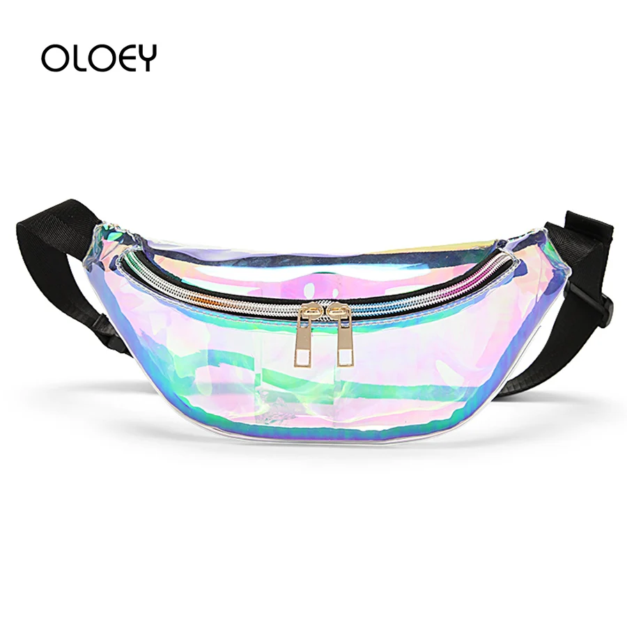 Transparent PVC Waist Bag Brand Design Women Girls Casual Pouch Fanny Chest Clear Shoulder Bags Trendy Ladies Waist Bag Bolso