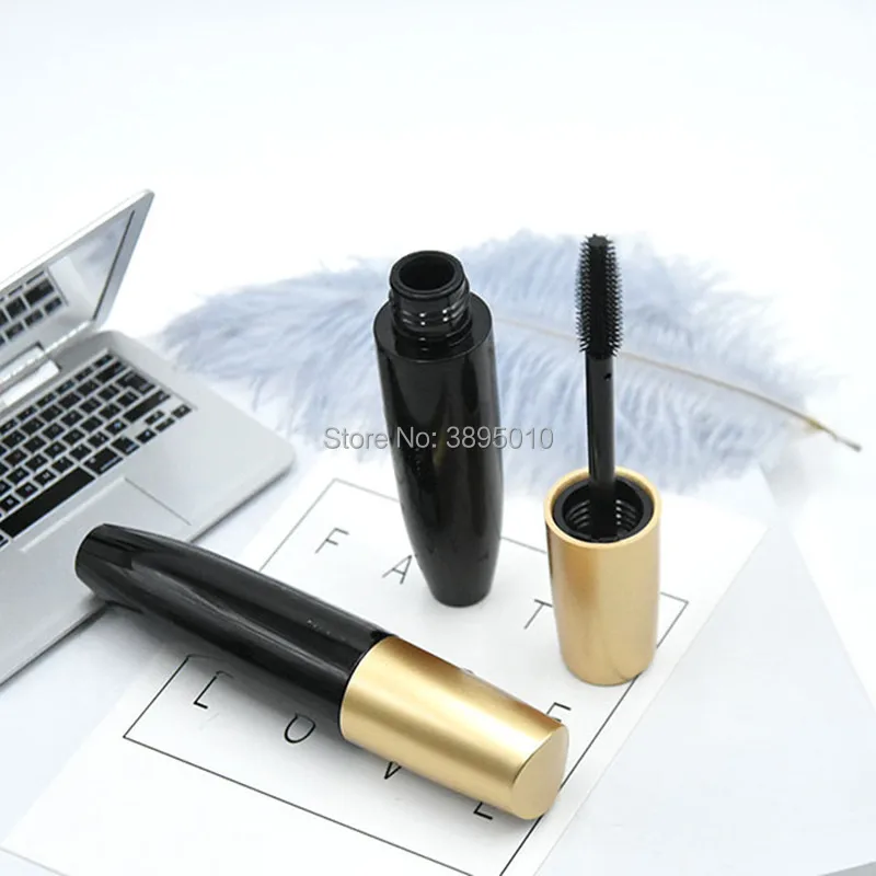 Leere mascara rohr lieferanten, kaufen leere mascara rohre, leere mascara kosmetische verpackung mit gold deckel pinsel F272