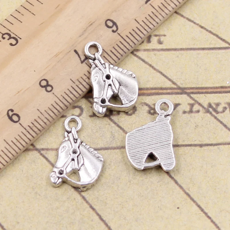 30 sztuk Charms głowa konia 17x13mm tybetański brąz srebrny kolor wisiorki antyczny tworzenia biżuterii DIY Handmade Craft dla naszyjnik