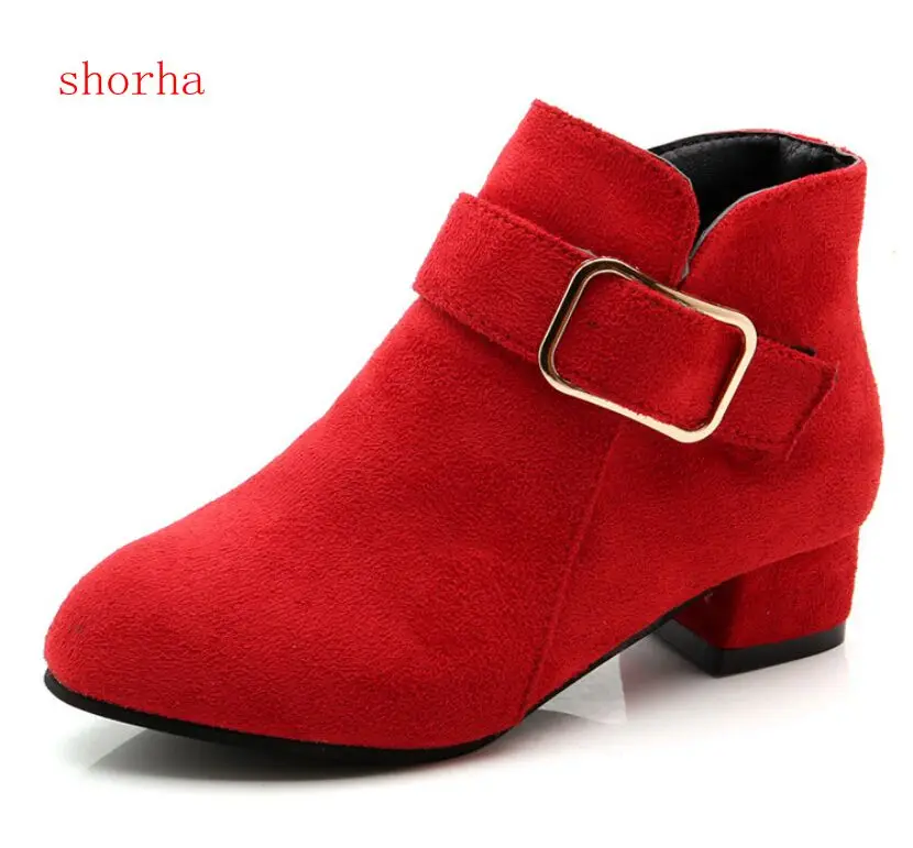 

Children's booties 2018 girls Korean version of the children's boots Princess boots children's shoes high-heeled boots