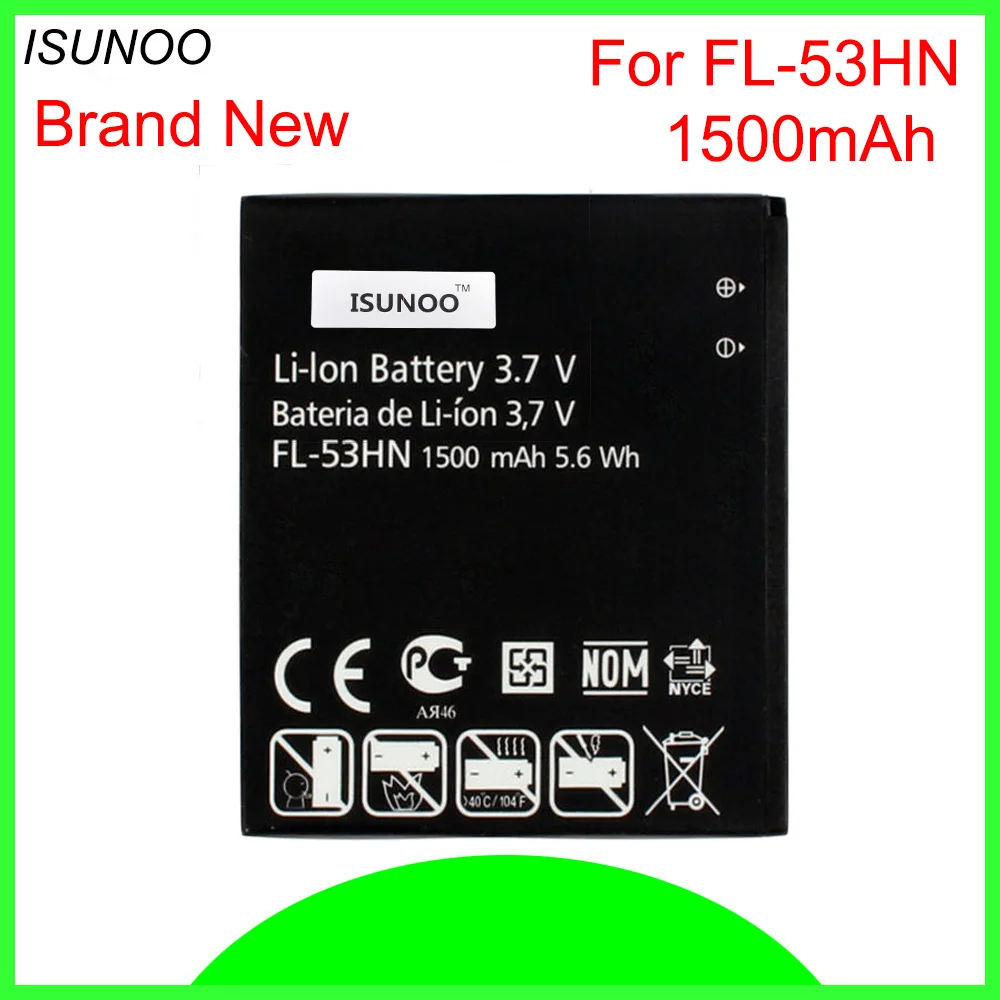 

ISUNOO 1500mAh FL-53HN Battery for LG Optimus 2X P990 P993 P920 P999 SU660 Battery