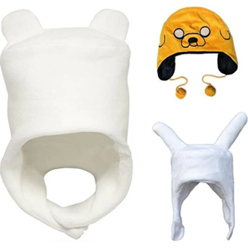 

Adventure Finn Jake / Fionna Soft Plush Hat Cap Cartoon Movie & TV Cosplay hat Winter Warm cap fit for Adult & Children Beanies