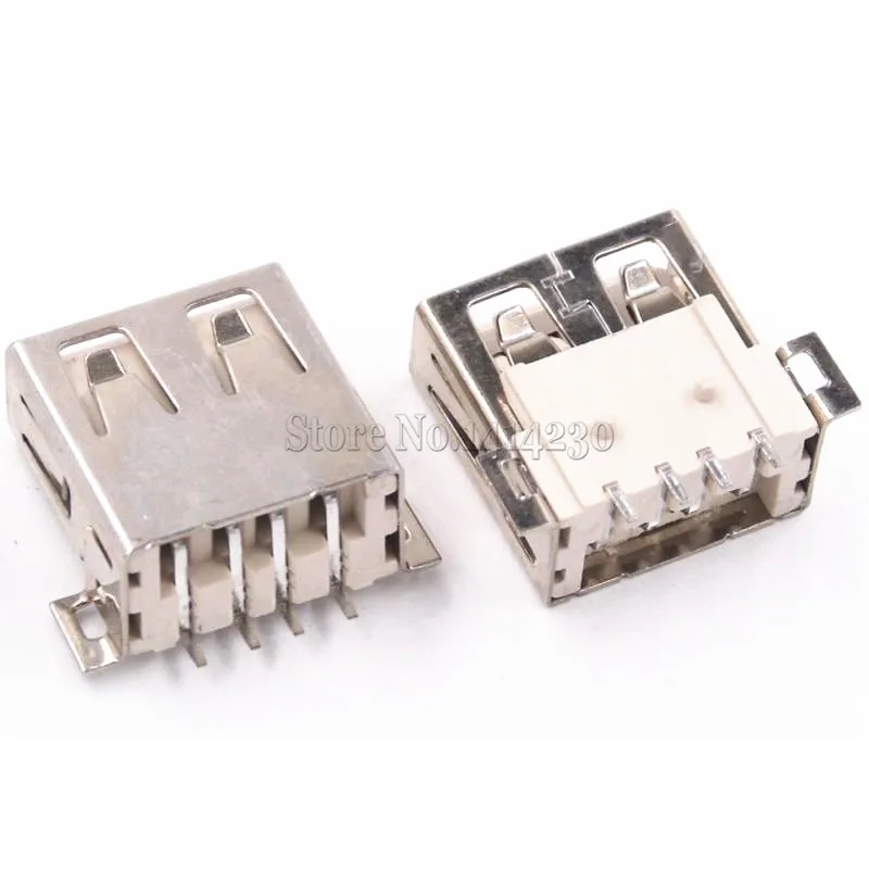 10PCS USB Type Un Port Standard Femelle Soudure Prises Connecteur PCB Prise USB-A type SMT 4Pin