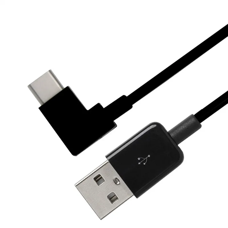 USB Type C 100cm 1m 2m 3m Short Cable 90 Degree Right Angled USB Type-C 3.1 Connector Wire USB C Cable For MacBook / Xiaomi 4C