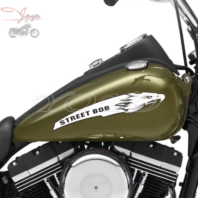 Custom Letters Decals Eagle Head Logo Sticker Gas Tank Stickers Vinyl Decal For Harley Dyna FXDB Street Bob