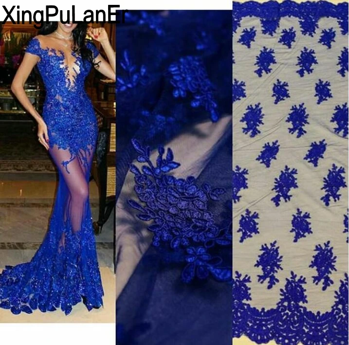 XingPuLanEr New Arrival Royal Blue Mermaid suknie balowe długie seksowne suknie wieczorowe koronkowa wykonywana na zamówienie aplikacje Vestido deFesta