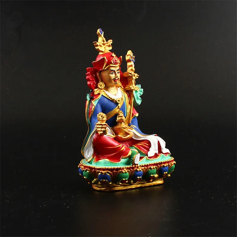 Buddhist Tantric Supplies Padmasambhava Figurine Constant Auspicious Exquisite Hand Painted Resin Solemn Buddha - Image 3