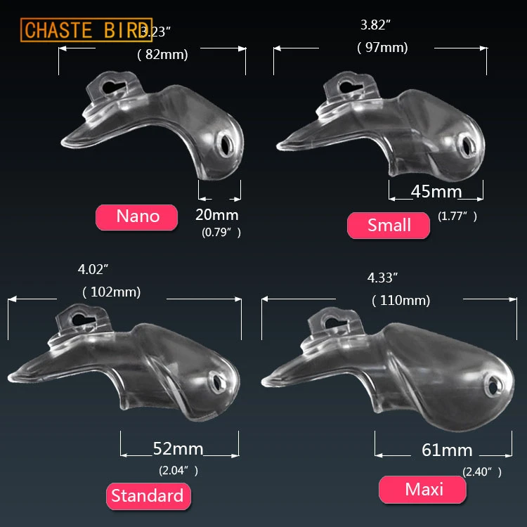 CHASTE BIRD-Dispositivo de Castidad de resina para hombre, cinturón con 4 anillos para pene, cerradura para adulto, juguete sexual A380