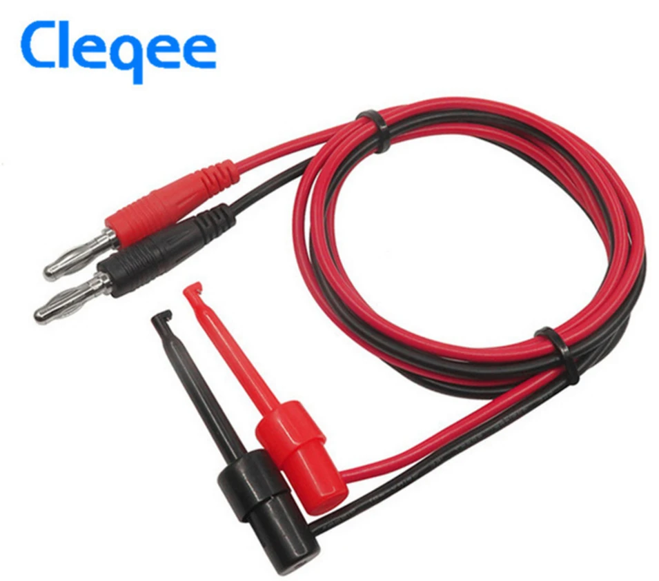 Cleqee P1039 1Set 4mm Bananenstecker zum Testen Haken Clip Messleitung Kit Kabel Mayitr IMax B6 für Multimeter Elektronische Testwerkzeuge