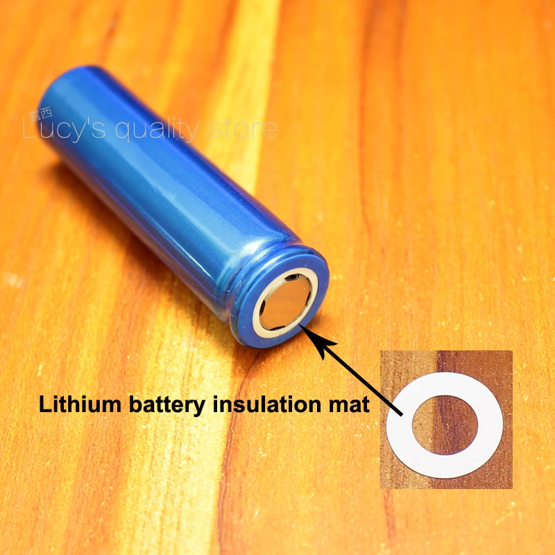 100pcs/lot 18650 Lithium Battery Positive Hollow Flat Insulation Pad Original Gasket Battery Accessories17*10.5*0.3MM