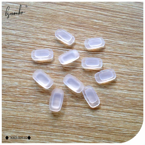 Imagen 2 del producto Lymouko 5 par/lote Airbag cuadrado de silicona almohadillas nasales suaves en gafas tipo ranura casete de incrustación antideslizante Toos gafas