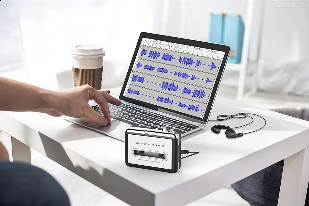 Convertidor de cinta de casete a CD MP3 a través de USB, convertidor de cinta de casete portátil