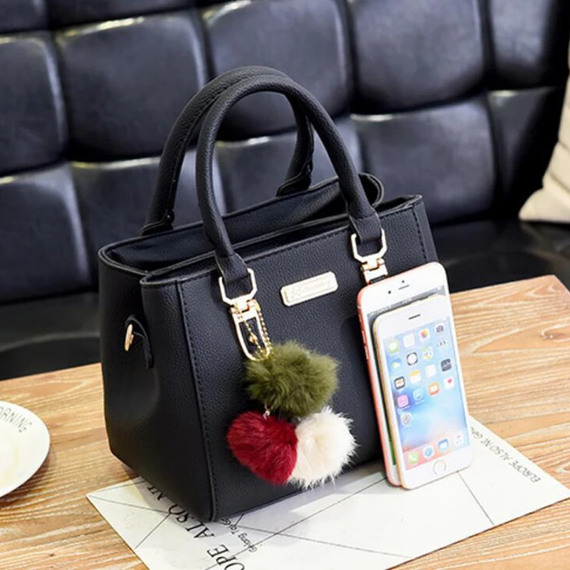 Yogodlns Frauen Perlen Anhänger Handtasche Damen geprägte Umhängetasche Damen Messenger Bag Hairball Taschen hochwertige Tasche – Detail 19