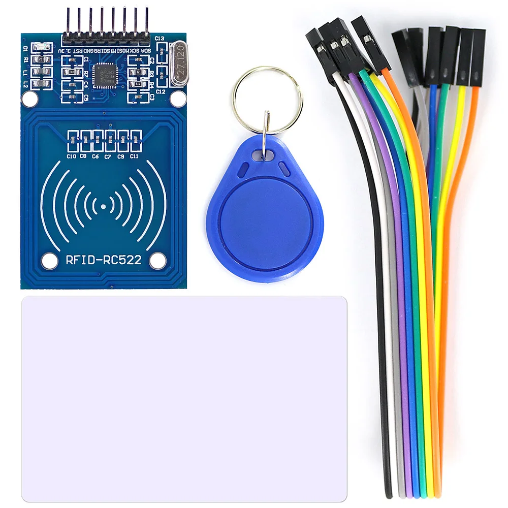 OPEN-SMART RC522 RFID Card Reader Module Kit with 8P Cable with S50 Card / Keychain for Arduino