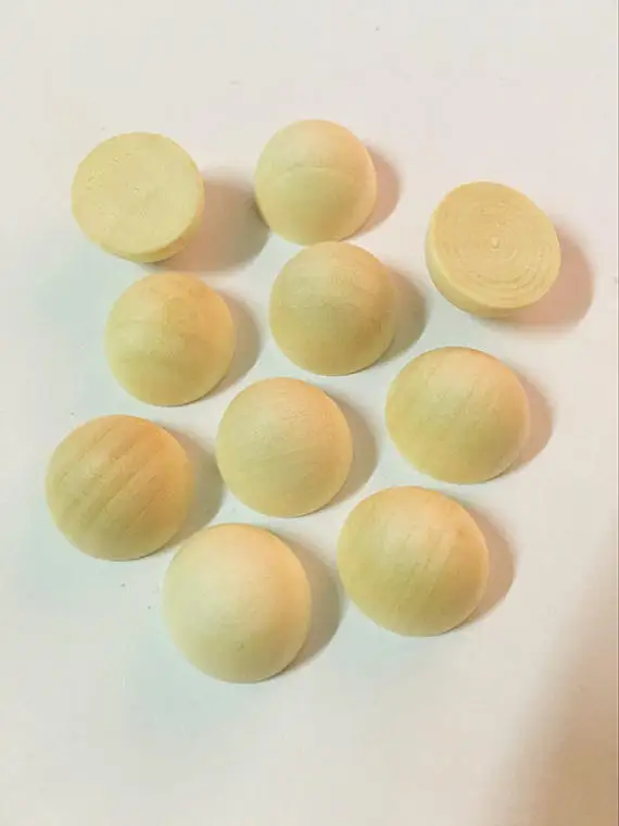 

100pcs 20mm Unfinished Half Hemisphere Natural Wood Ball Sticker/Patch Cabochon Charm Findings,DIY Accessory Jewelry Making