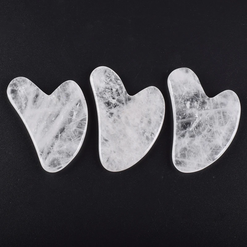 Rock Quartz Gua Sha Tool Health Massage Gift Crystal Massager Face Body Natural Stone SPA Acupuncture Scraping Healing Care Tool