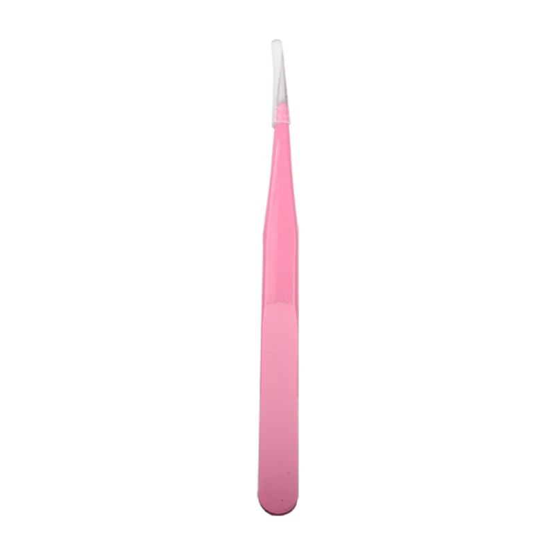 Pink Eyelash Tweezer Stainless Steel Straight Tweezer for Eyelash Extension Nail Tweezer Quality Volume Lashes Tweezers