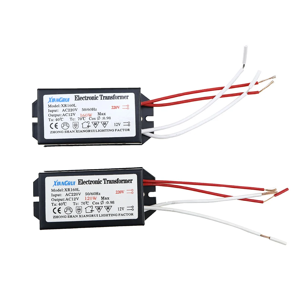 AC 12V Electronic Transformer 20W 40W 60W 80W 105W 120W 160W 180W 200W 250W For Halogen lamp & Crystal Lamp G4 Light Beads 1PCS