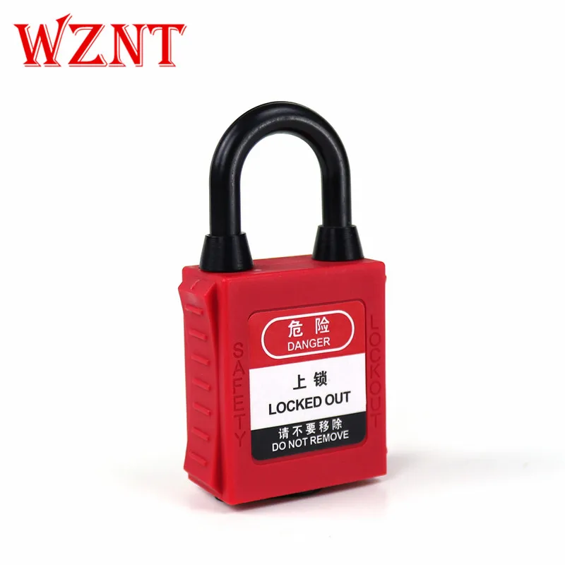 2PCS free shipping cost  25mm Nylon Shackle OEM Safety Lockout Padlocks