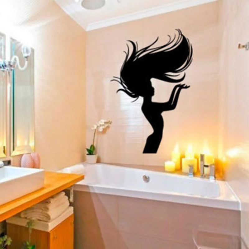 New Wall Decals Vinyl Decal Sticker Woman Model Hair Beauty Salon Design Deco 22inX35in