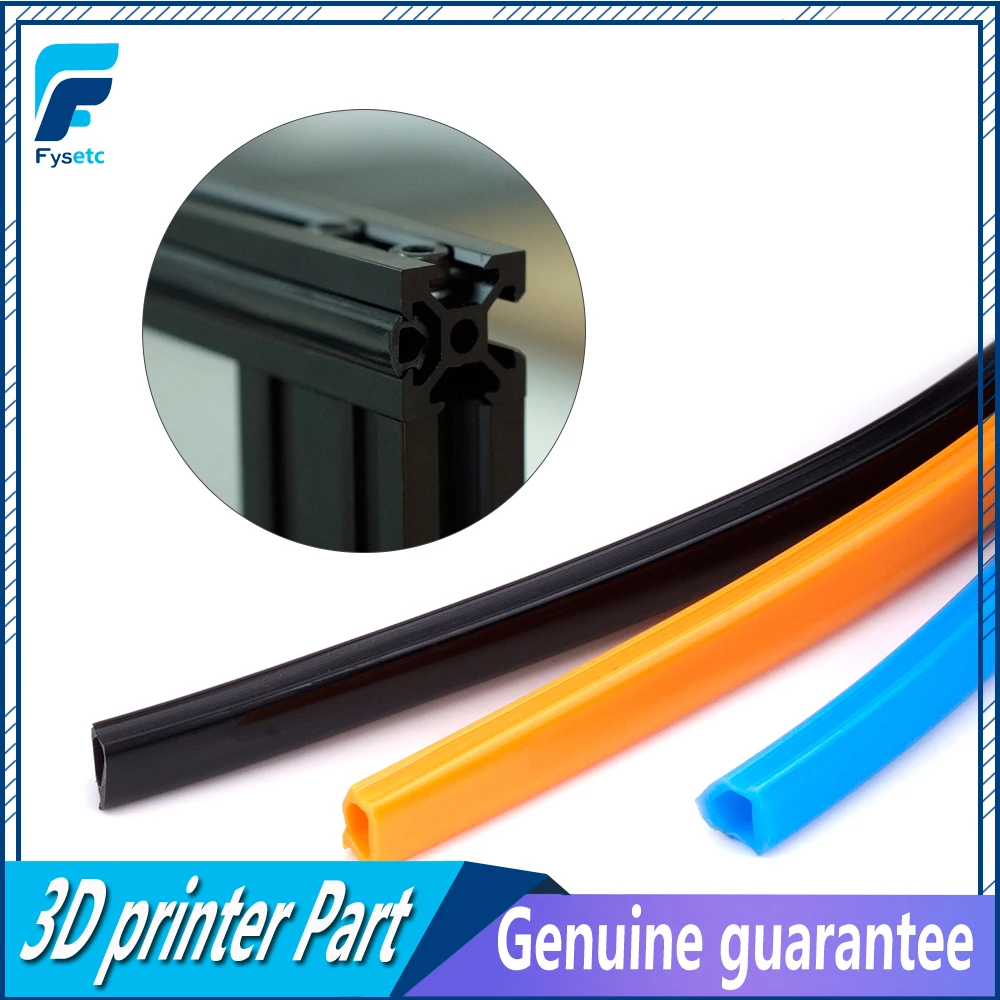 

2 Meters Black/Orange/Blue 6mm Flat Seal 2020 Aluminum Profile Slot Cover / Panel Holder For CNC C-Beam Machine CR-10