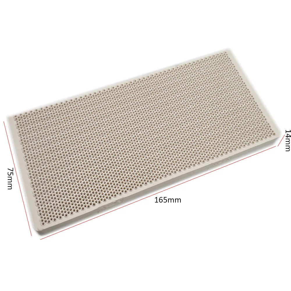 Earth Star High Effeciency Gas Heater Parts Burning Ceramic Plate 165*75*14mm Honeycomb Infrared Burner Replacement