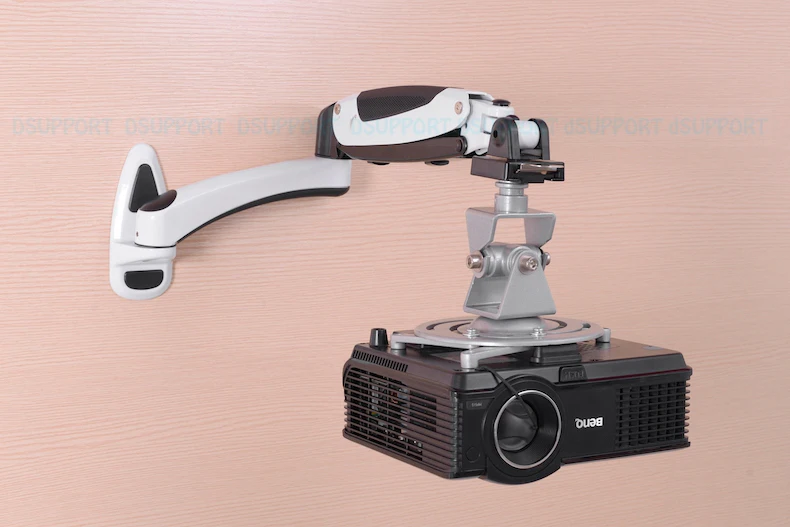 PR03B Aluminum Alloy 360 Degree Projector Wall Mount Full Motion Retractable Universal Projector Hanger Bracket