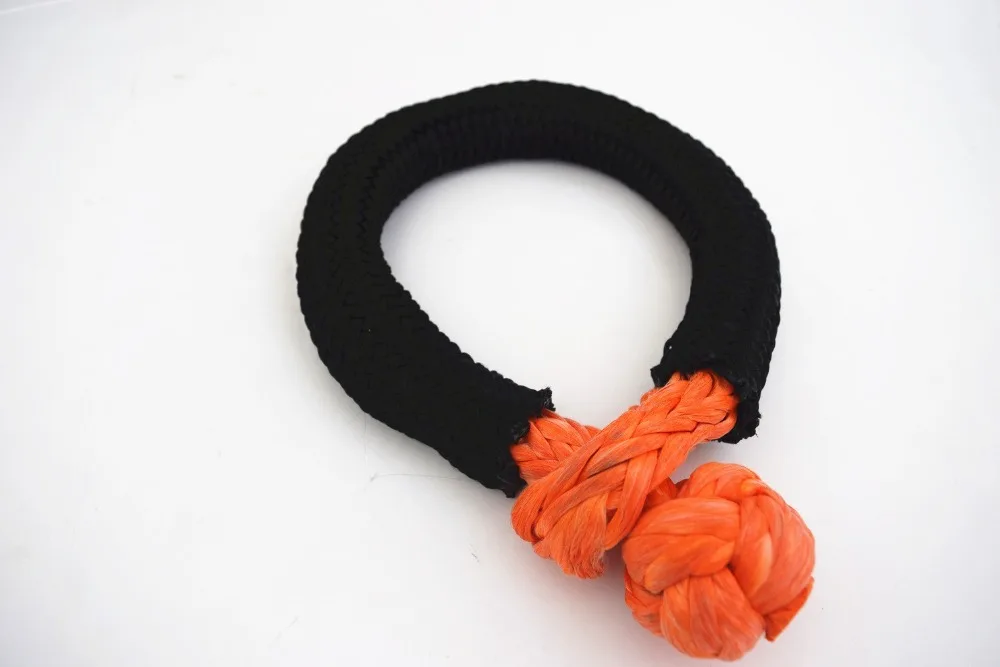 Orange14mm*150mmBig Soft Shackles,UHMWPE Winch Shackle for Sailboat,Synthetic Rope Shackle