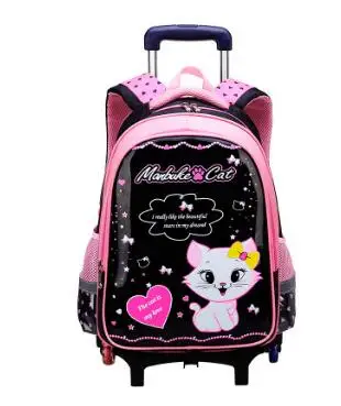 Children School Rolling backpacks bag for kids wheeled backpack bag for Girls school Trolley bags kids School backpack On wheels