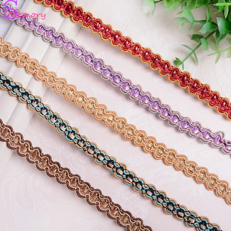 

14M 1.2cm multicolour Curtain Lace fabric Ribbon Trim Fringe DIY accessories for Dress Sofa Cushion Pillow Clothing Decoration