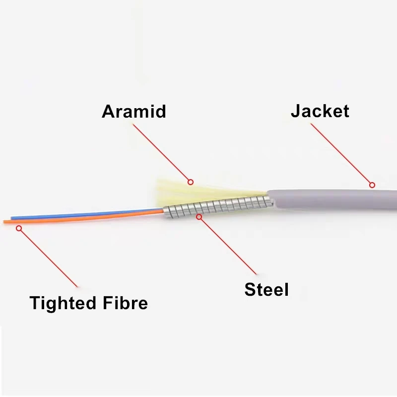 Armored patchcord 1 core 5M-500M E2000/APC LC FC ST OM1 OM2 100M200M 1 fiber Armored optical fibre jumper 1 core simplex E2000