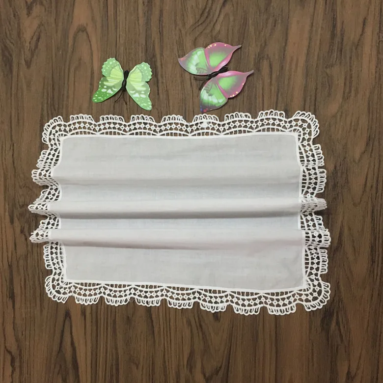 Juego de pañuelos de algodón blanco para mujer, pañuelos de encaje Vintage, ideal para la madre de la novia, 12"