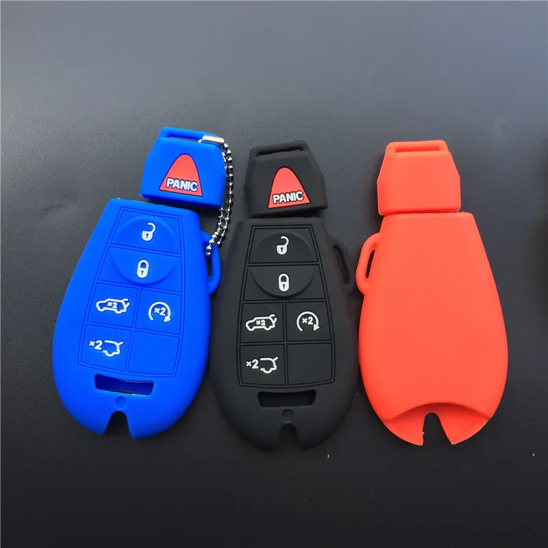 6 Button silicone car Key cover case For Chrysler for Jeep   for Dodge Grand Caravan Durango Charger Journey Key Case