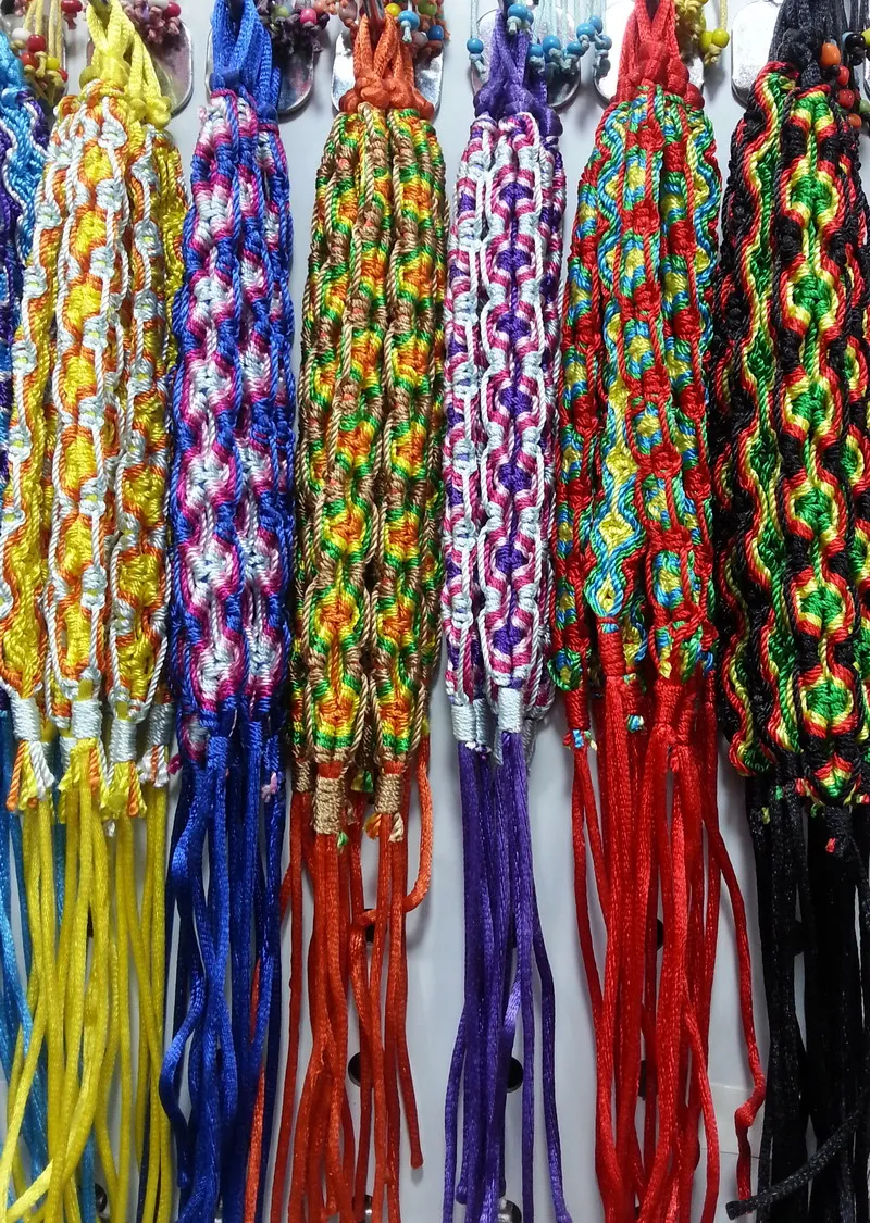 Wholesale 120p Colorful Braided Woven Friendship Bracelet Wide Retro Handmade Nepal Geneva Brazilian Multicolor String Cord