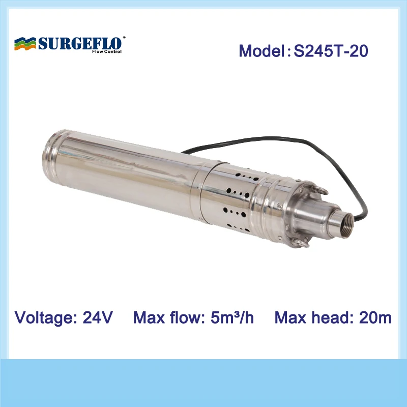 inside controller submersible dc solar water pump for garden solar water pump water pump 5T/h screw solar pump china