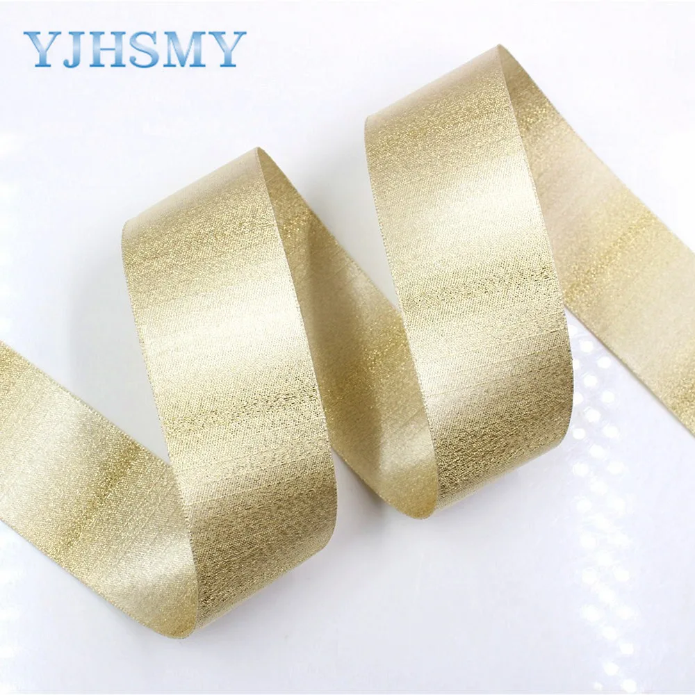 YJHSMY 1712282,38mm 5Yard/lot flash Printed grosgrain ribbon,accessories Webbing, DIY handmade materials