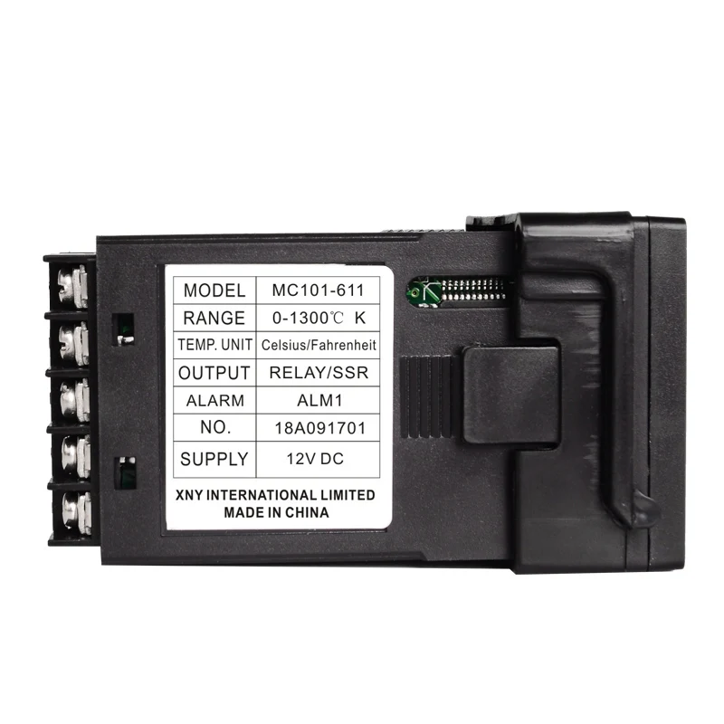 Power Supply 12VDC Input PT100 K Thermocouple Digital PID Temperature Controller SSR Relay Output for Heat with Alarm