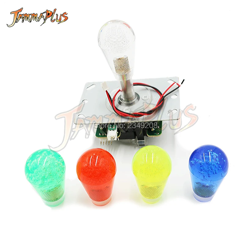 

LED US Arcade multicolor Game Joysticks DC5V Illuminated Joystik 5 Pin Zero Delay Rocker With Oval Crystal Ball