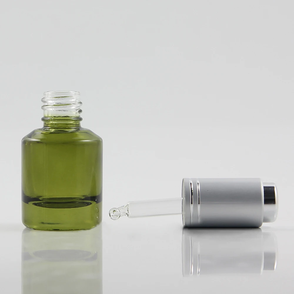 

wholesales 50pieces/lot 15ml light green round dropper bottle,15ml glass dropper container ,glass essentical oil dropper bottle