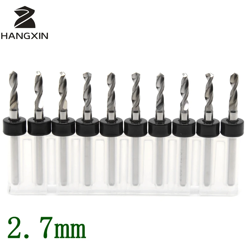 PCB Bit Kit 2.7mm 2.75mm 2.8mm 2.85mm Tungsten Carbide Metal CNC Router  Dremel 10PCS Laser Engraving Machine Accessories