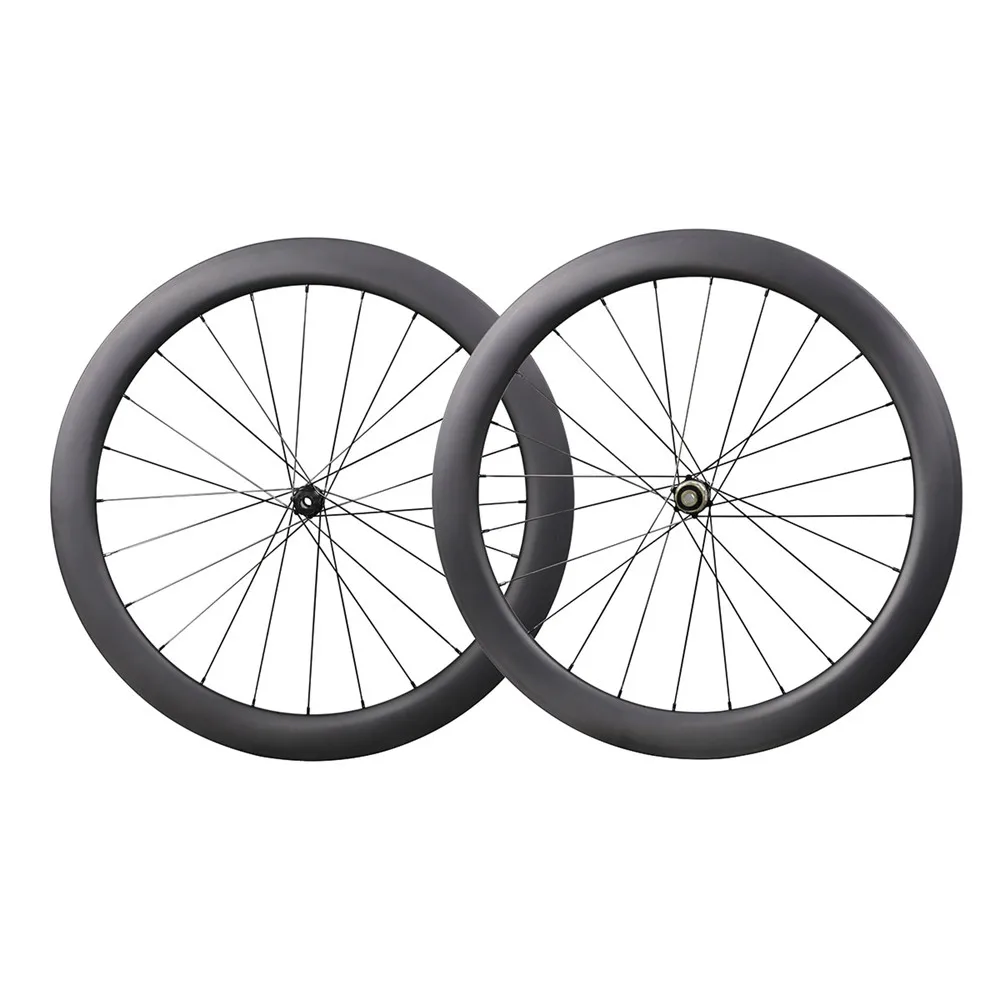 

ICAN 700C carbon super light wheels 55mm clincher tubuless ready cyclocross disc brake wheel with 25mm width 280TG Test