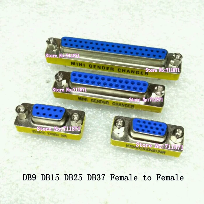 Female to Female DB9 DB15 DB25 DB37 Adapter Connector Female DB37 DB25 Connector Female DB25 DB9 Adapter 9P 15P 25P 37Pin DB