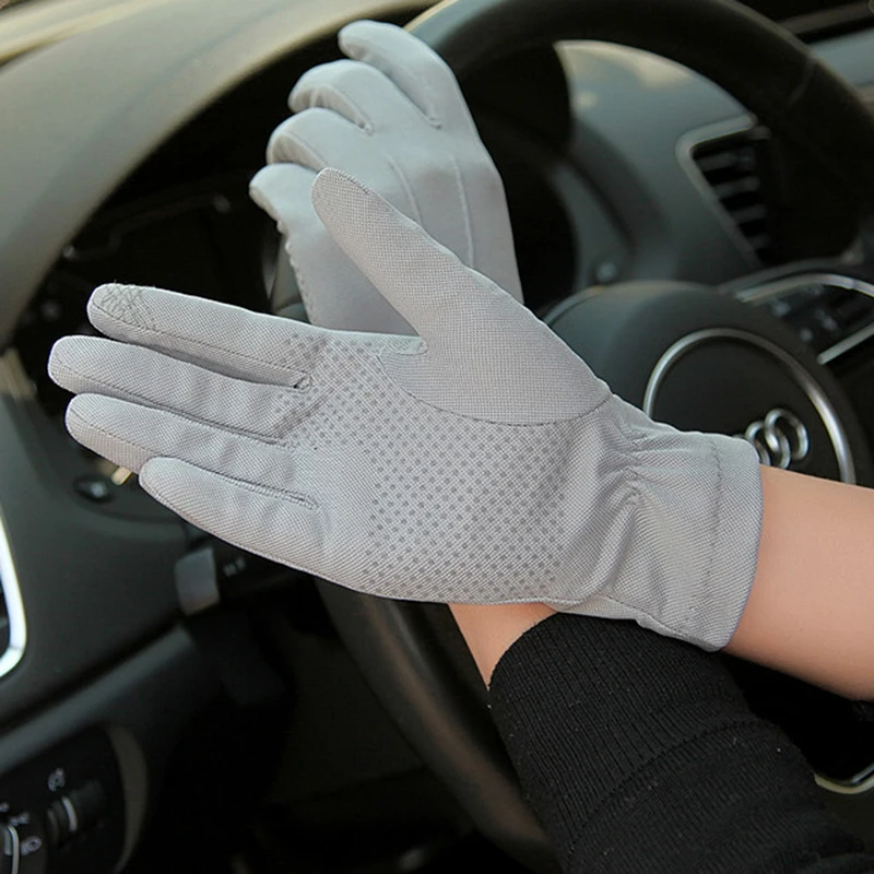 Fashion NEW Summer Gloves Unisex Non-Slip Breathable Driving Five Fingers Men Women Gloves Male Female SZ105W-2