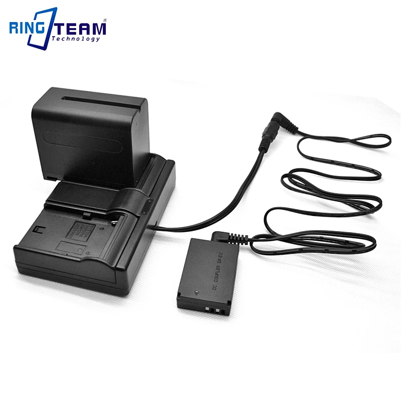 NP-F970 NP F750 F550 Dual Channel Battery Power Adapter + LP-E12 DR-E12 DC Coupler for Canon Cameras EOS M M2 M10 M50 M100