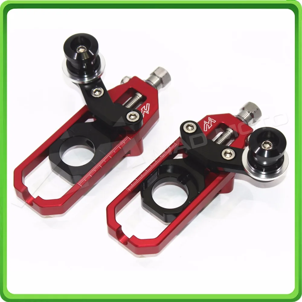 

Motorcycle Chain Tensioner Adjuster with spool for KAWASAKI Ninja ZX6R ZX-6R ZX 636 ZX636 2013 2014 2015 2016 Red & Black