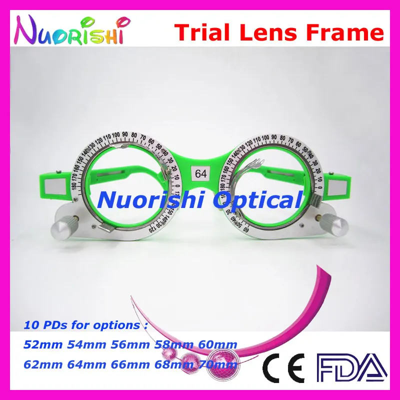 XD05 1pcs Colorful Fixed PD Distance Optometry Trial Lens Frame