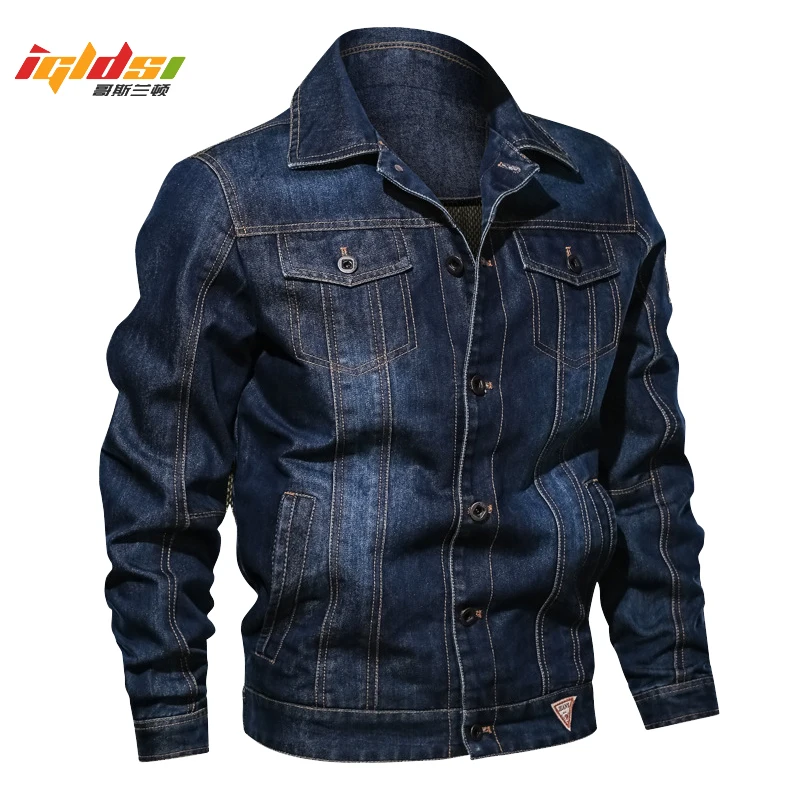 

Men Denim Jacket Military Tactical Jeans Bomber Jacket Solid Casual Slim Fit Air Force Pilot Coat Casaco Masculino Plus Size 6XL