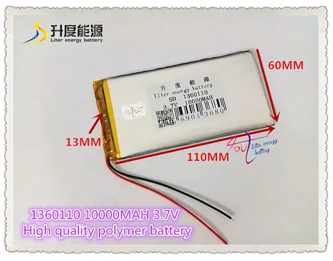 3.7V 10000mAh Polymer Li-ion Battery for Tablets Liter energy battery