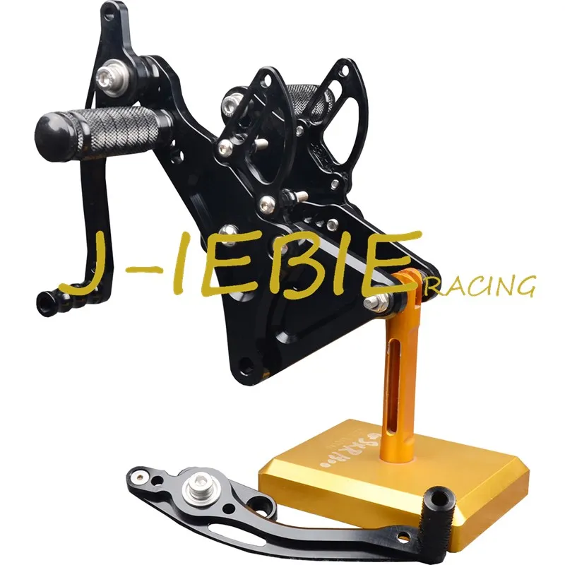 CNC Racing Rearset Adjustable Rear Sets Foot pegs Fit For Buell XB9 XB12 XB9R XB12R S BLACK